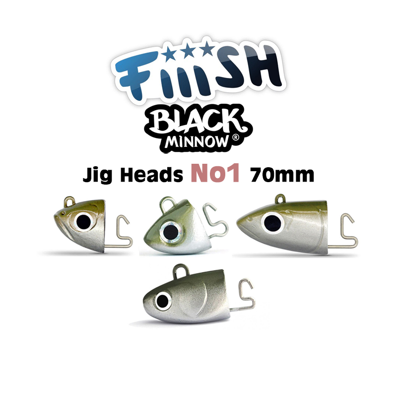 Fiiish Black Minnow Jig Heads No1 70mm Fiiish Black Minnow Jig Heads No1 70mm