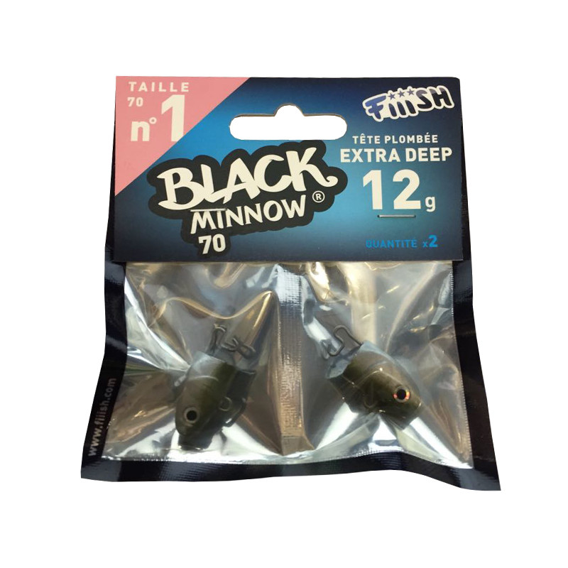 Fiiish Black Minnow Jig Heads No1 70mm Fiiish Black Minnow Jig Heads No1 70mm