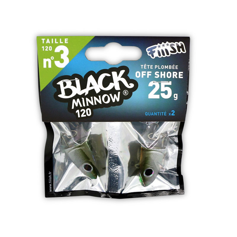 Fiiish Black Minnow Jig Heads No3 120mm Fiiish Black Minnow Jig Heads No3 120mm