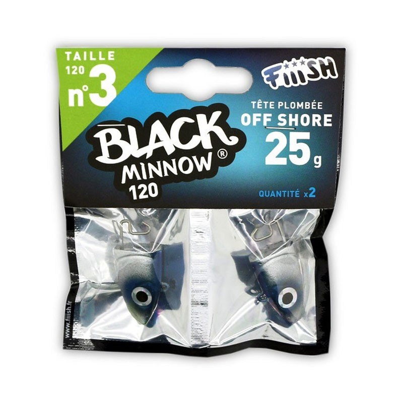 Fiiish Black Minnow Jig Heads No3 120mm Fiiish Black Minnow Jig Heads No3 120mm