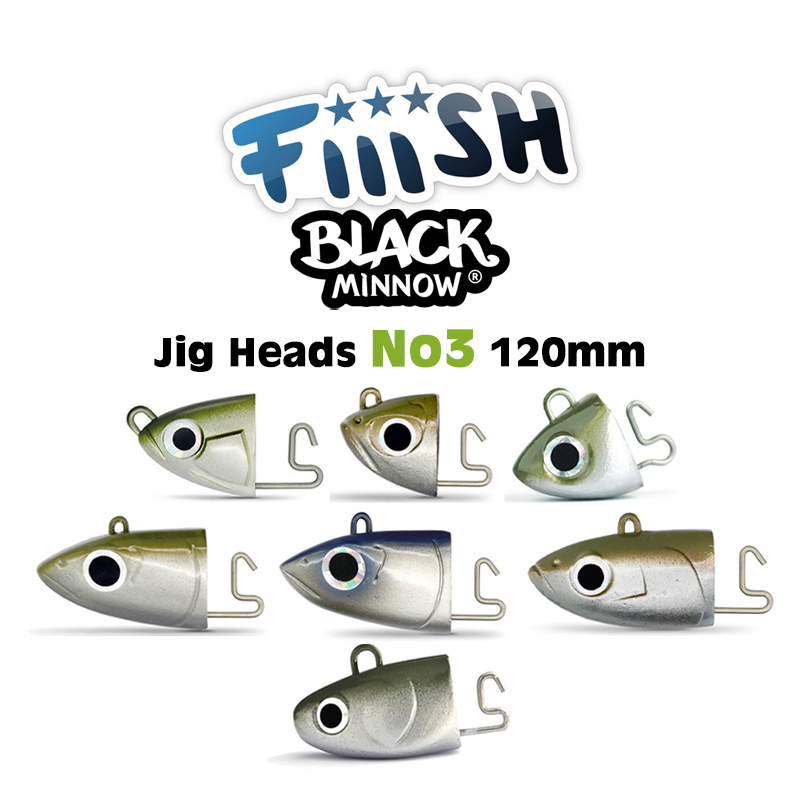 Fiiish Black Minnow Jig Heads No3 120mm Fiiish Black Minnow Jig Heads No3 120mm