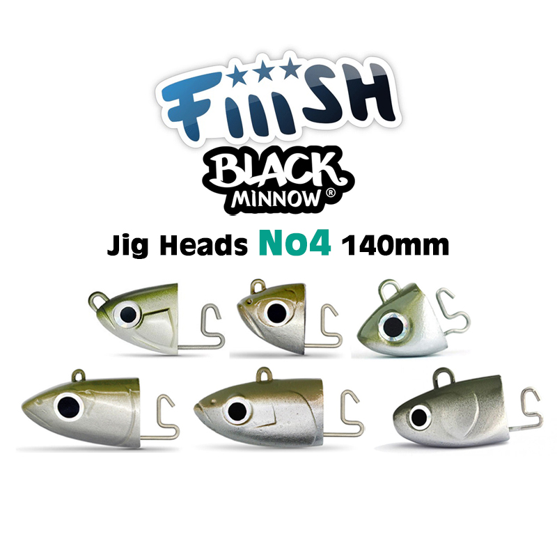Fiiish Black Minnow Jig Heads No4 140mm Fiiish Black Minnow Jig Heads No4 140mm