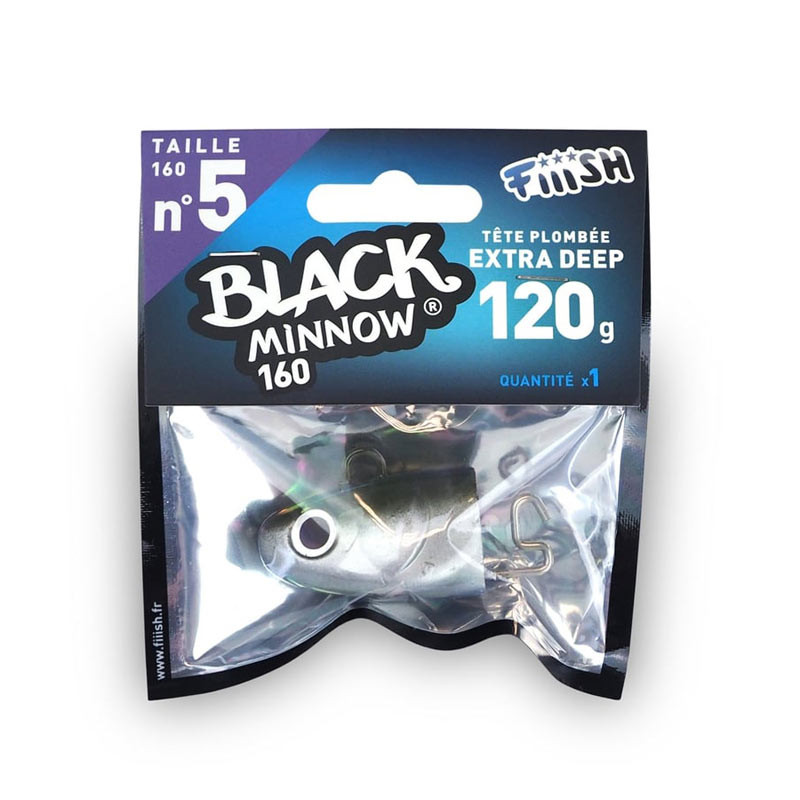 Fiiish Black Minnow Jig Heads No5 160mm Fiiish Black Minnow Jig Heads No5 160mm