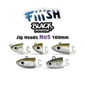 Fiiish Black Minnow Jig Heads No5 160mm