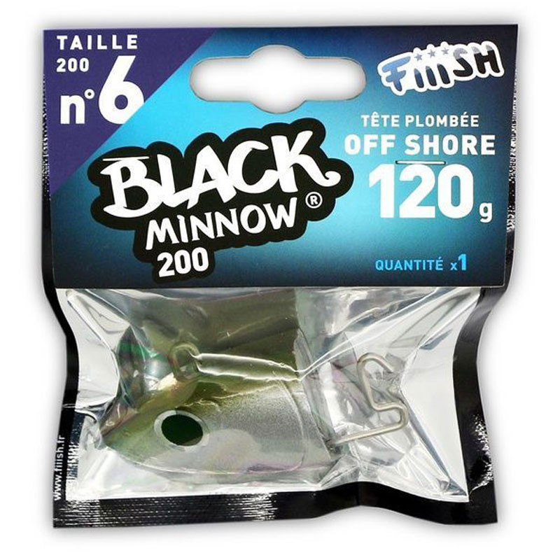 Fiiish Black Minnow Jig Heads No6 200mm