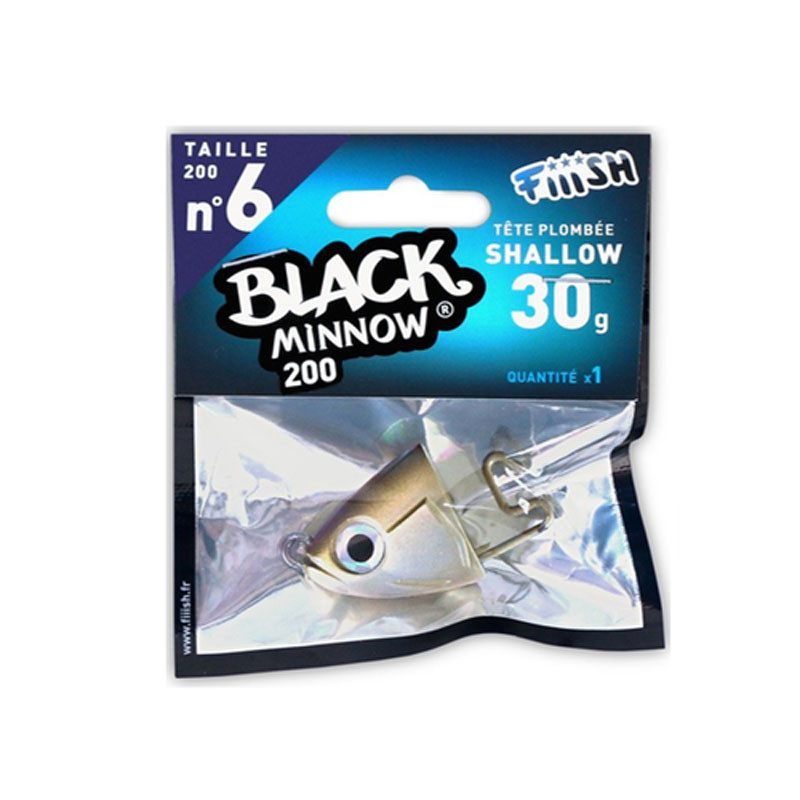 Fiiish Black Minnow Jig Heads No6 200mm
