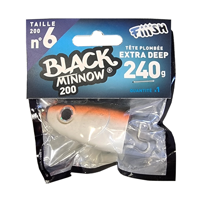 Fiiish Black Minnow Jig Heads No6 200mm