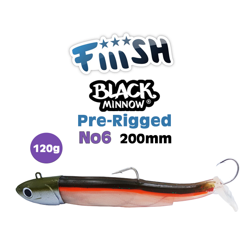 Fiiish Black Minnow No6 120g Pre-Rigged Fiiish Black Minnow No6 120g Pre-Rigged