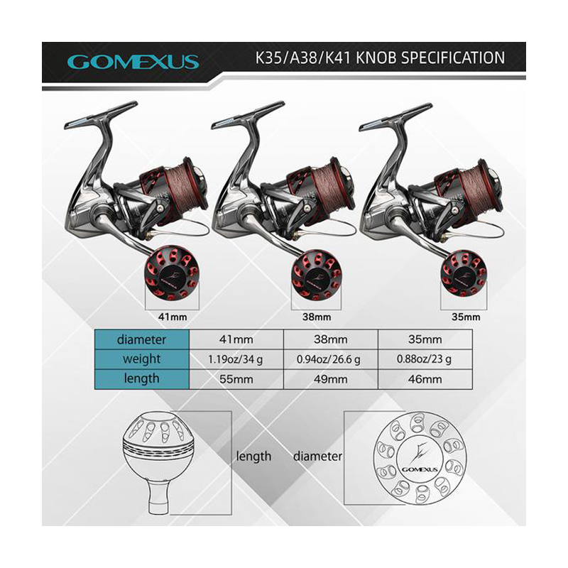 Gomexus Power Knob Aluminum 38mm Gomexus Power Knob Aluminum 38mm