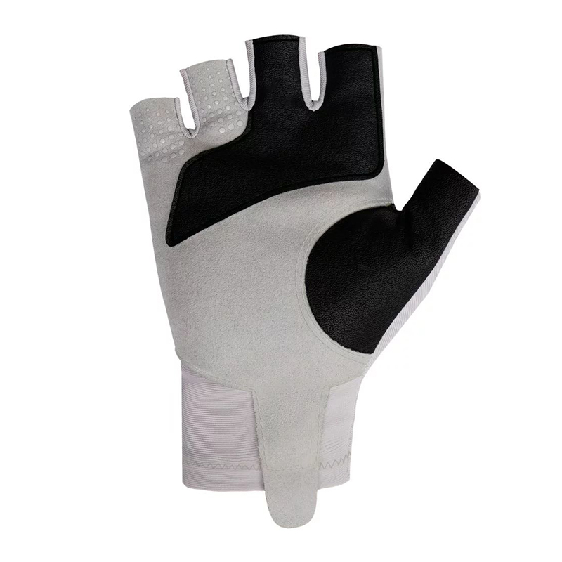 BKK Flamingo Half-Finger Gloves Light Grey