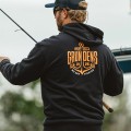 Grundens Displacement DWR Hoodie Logo Anchor Black Grundens Displacement DWR Hoodie Logo Anchor Black