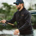 Grundens Displacement DWR Hoodie Logo Anchor Black Grundens Displacement DWR Hoodie Logo Anchor Black