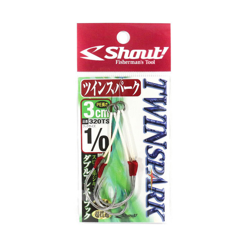 Shout Twin Spark 320-TS 3cm Assist Hooks Shout Twin Spark 320-TS 3cm Assist Hooks